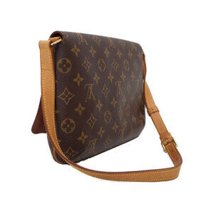 Louis Vuitton Short Bag Leather Brown Shoulder Monogram Musette Tango